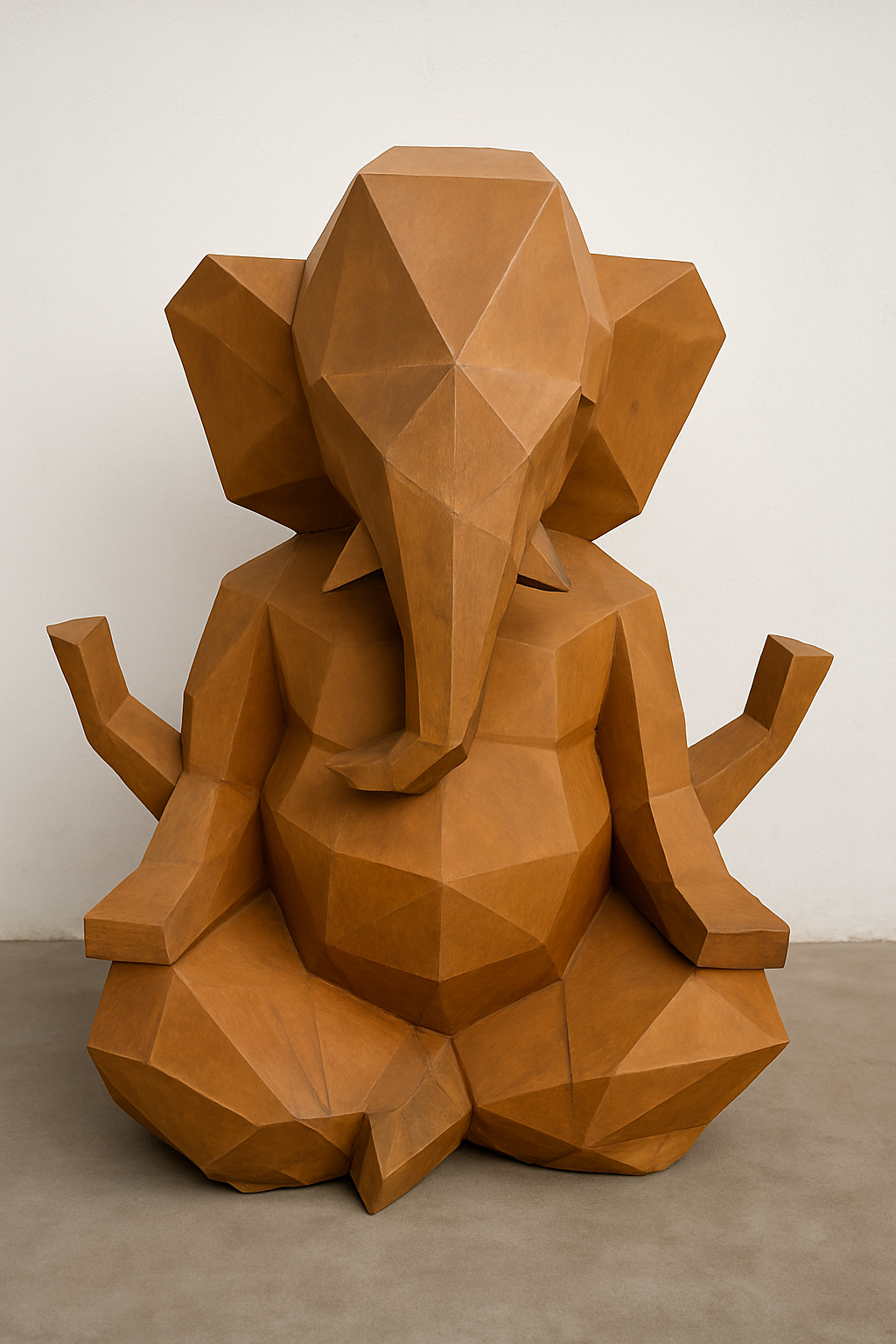 Ganapati  — Corten steel sculpture, H 6ft.25in., by FormForge