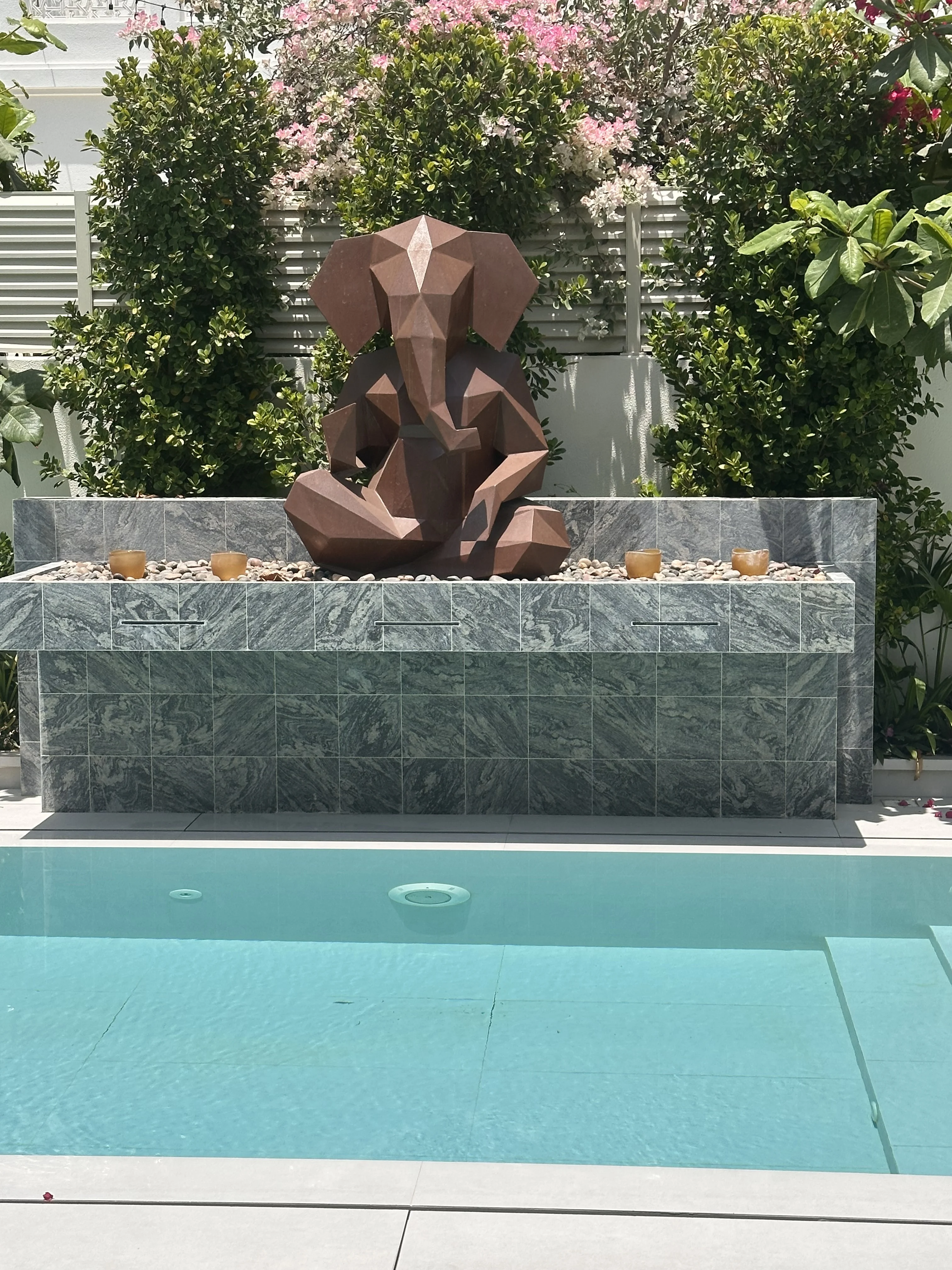 Lord Ganesha - Corten Steel Sculpture view 3