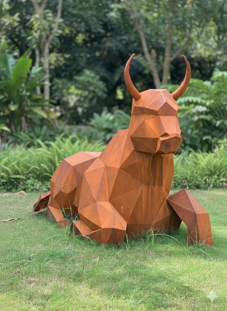 Nandi — Corten steel sculpture, H 5.7 ft | W 3.1 ft, by FormForge