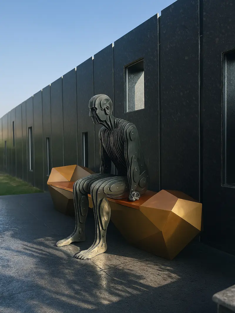 Skyward Bound dynamic steel sculpture in Delhi, India, 2024