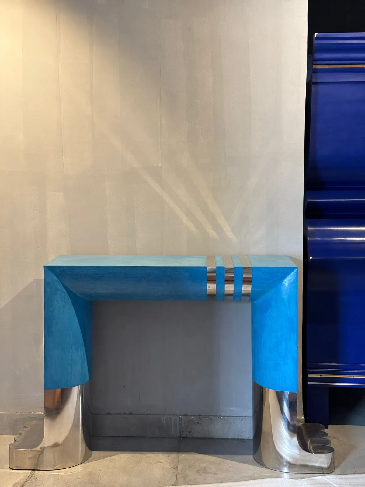 Paw Table — Stainless steel sculpture, H 35in. | W 54in. | D 14in., by FormForge