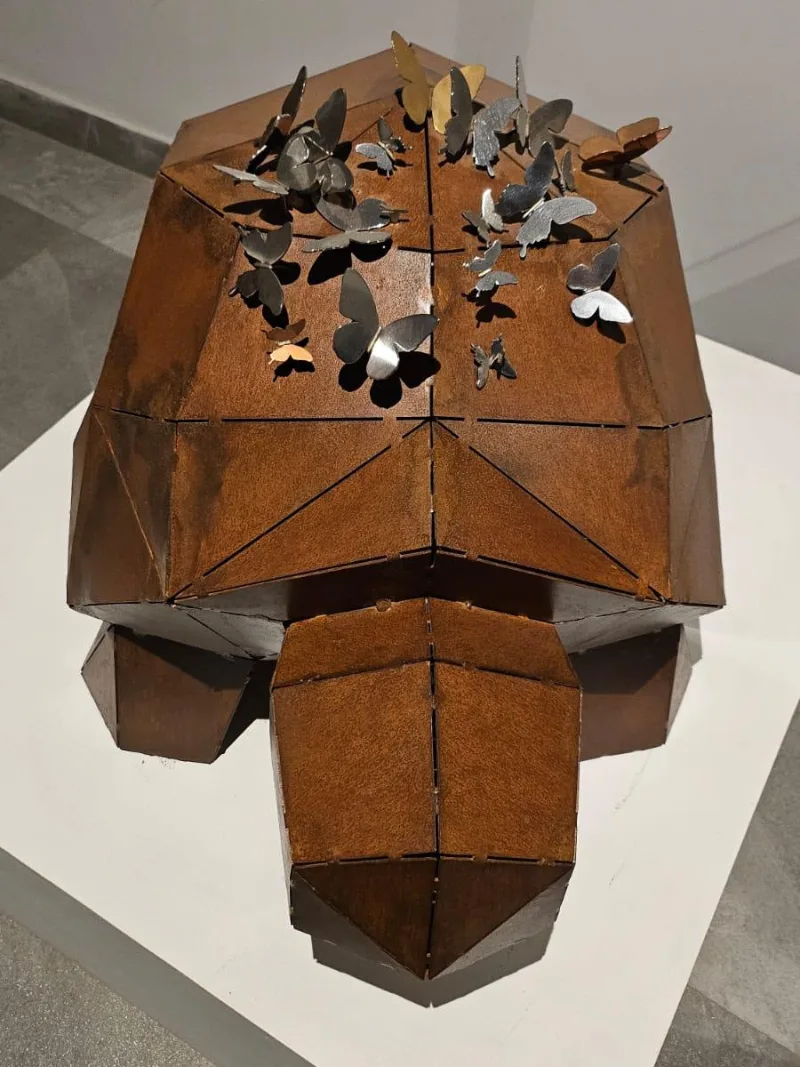 Turquil Essence — Corten steel & Stainless Steel sculpture, H 23.4in | W 34in, by FormForge