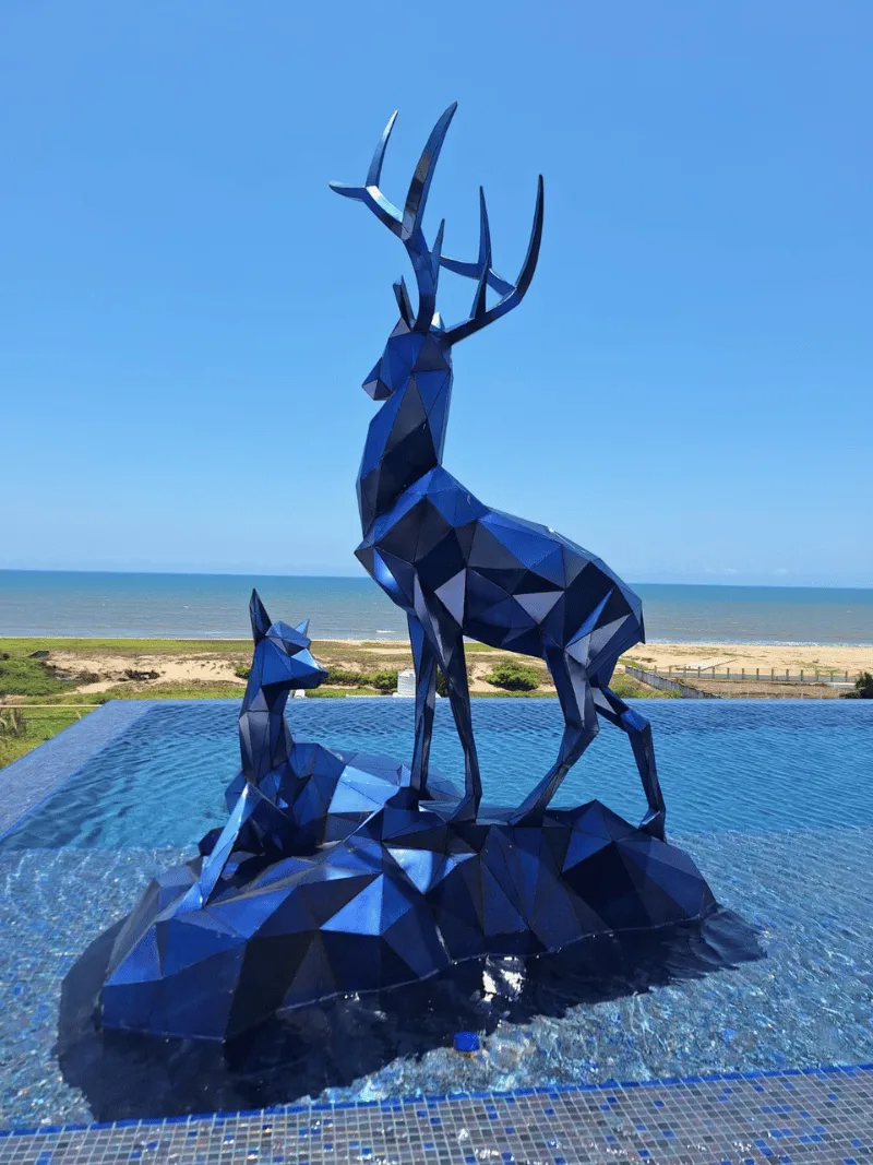 Twin Spirits - Contemporary Outdoor Sculpture by Abhinav Goyal in Chennai, India (2023)